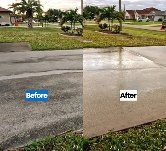 before and after driveway