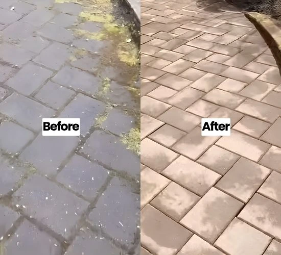 outdoor doorway pressure wash cleanup