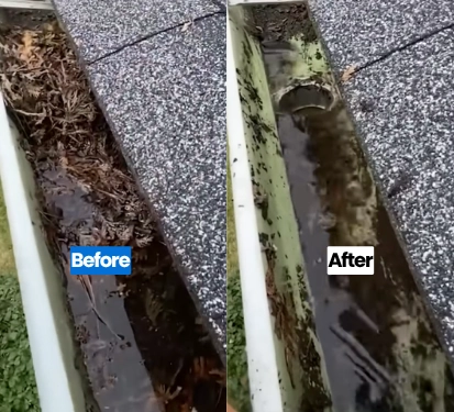 before & after gutters
