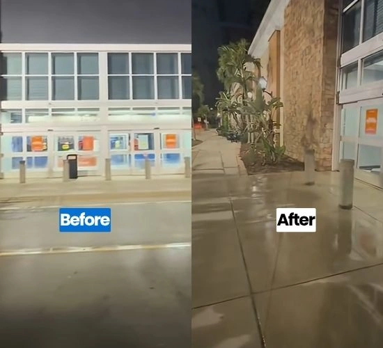 before and after storefront