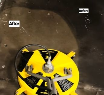 dirty dark tile washing