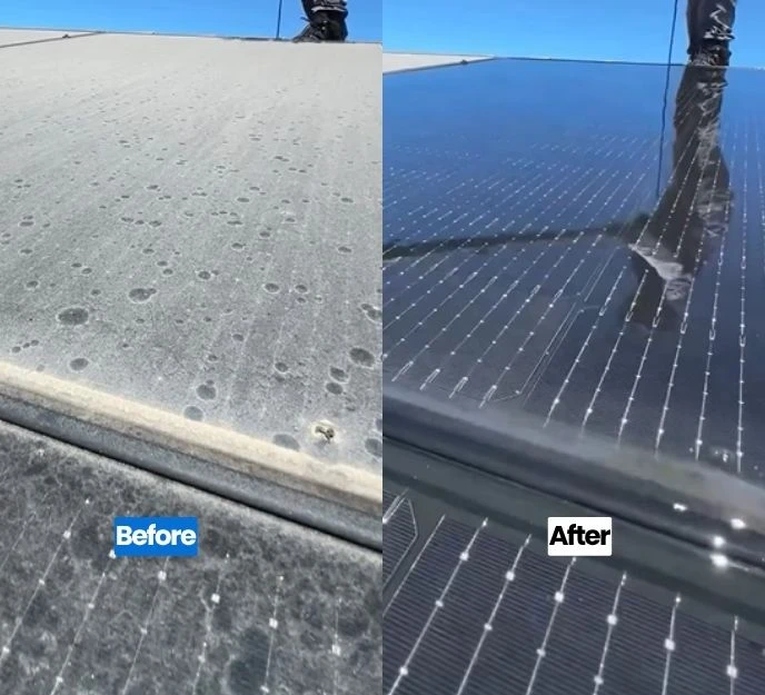 solar panel before after