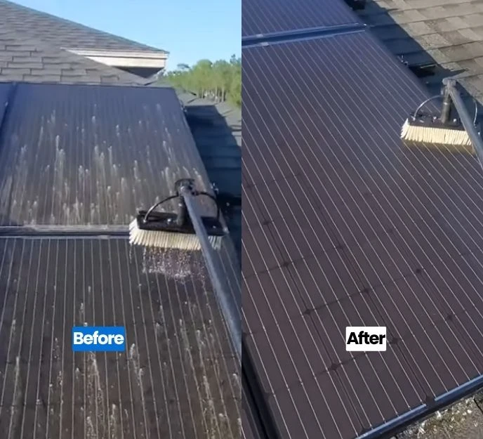 before and after solar panel